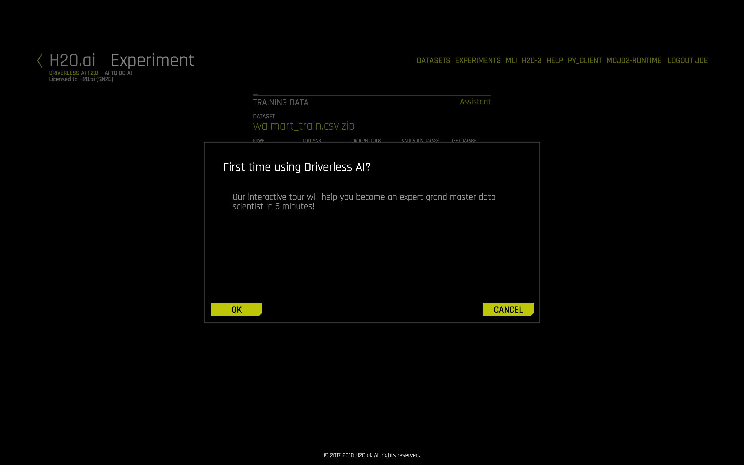 First-time user tour