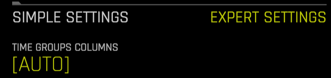 Time series auto setting