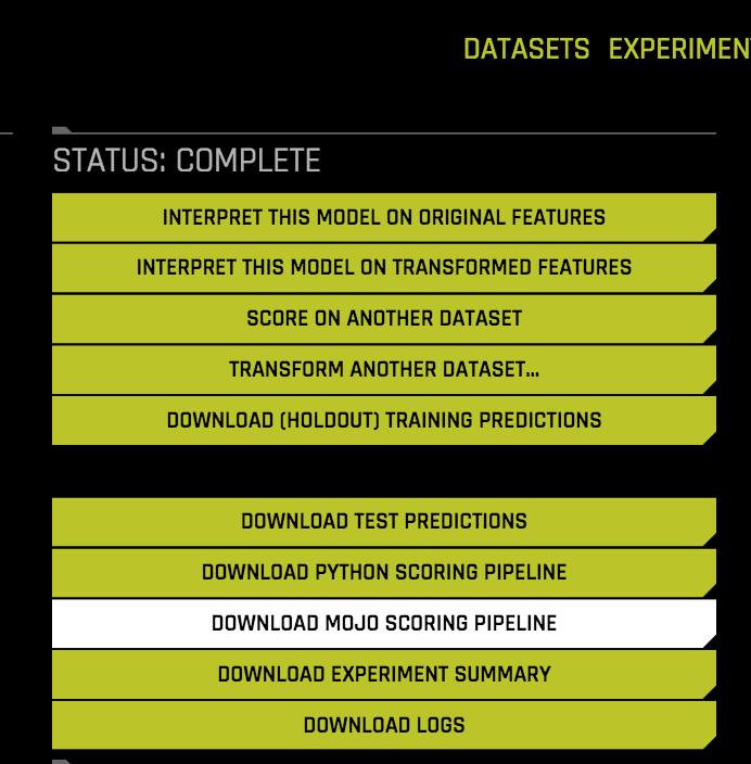 Equivalent Steps in Driverless: Download MOJO