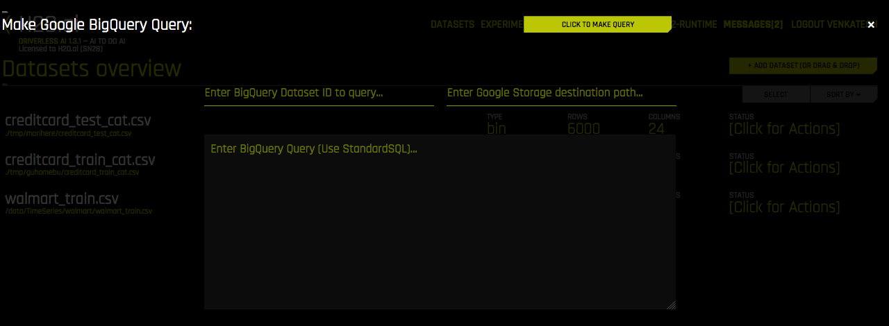 Make BigQuery