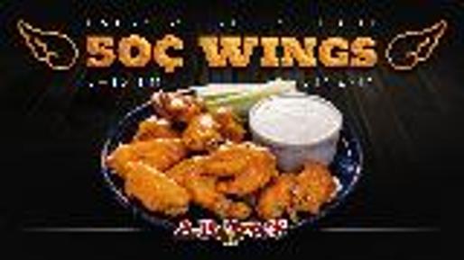 50 cent wings - Dine in only