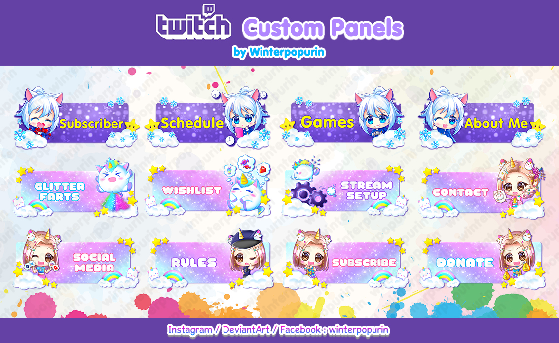 Twitch / Discord Emotes Stickers - Artists&Clients