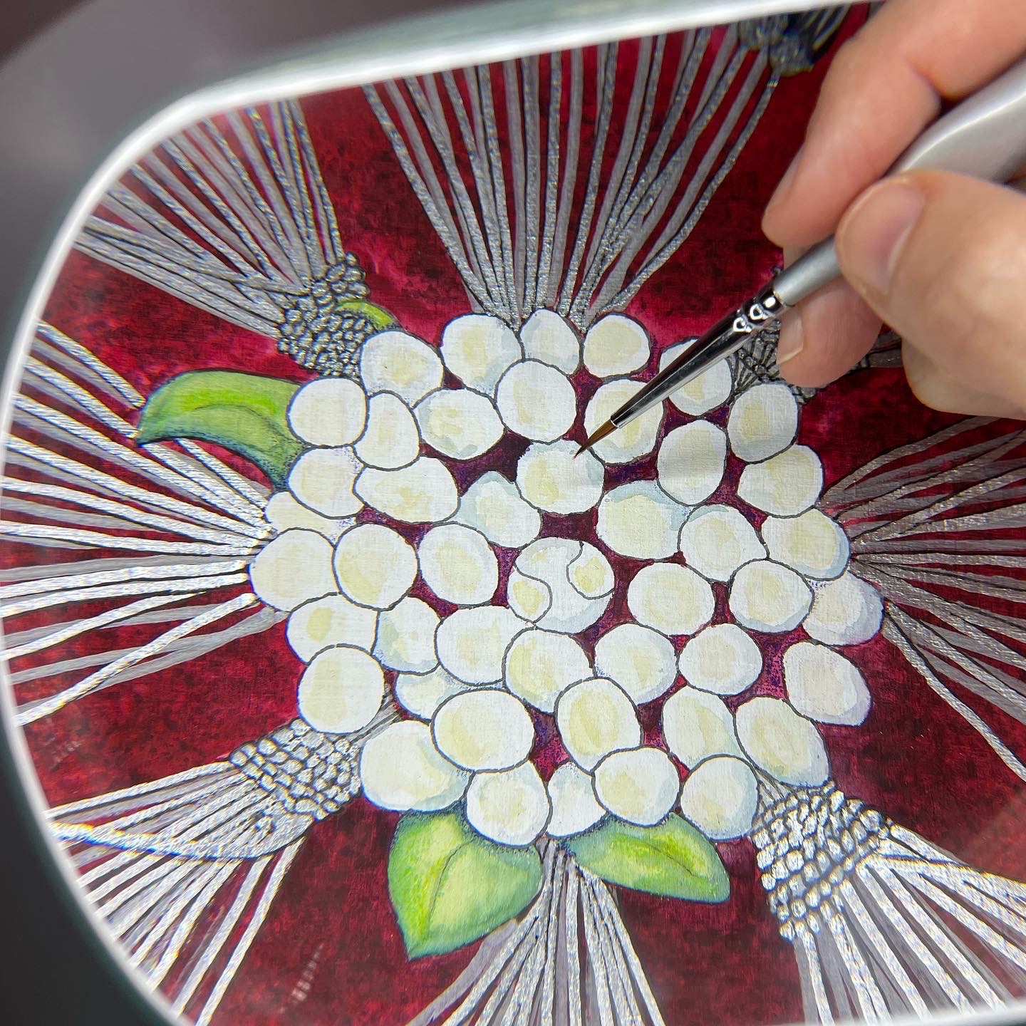 Bridget working under magnification