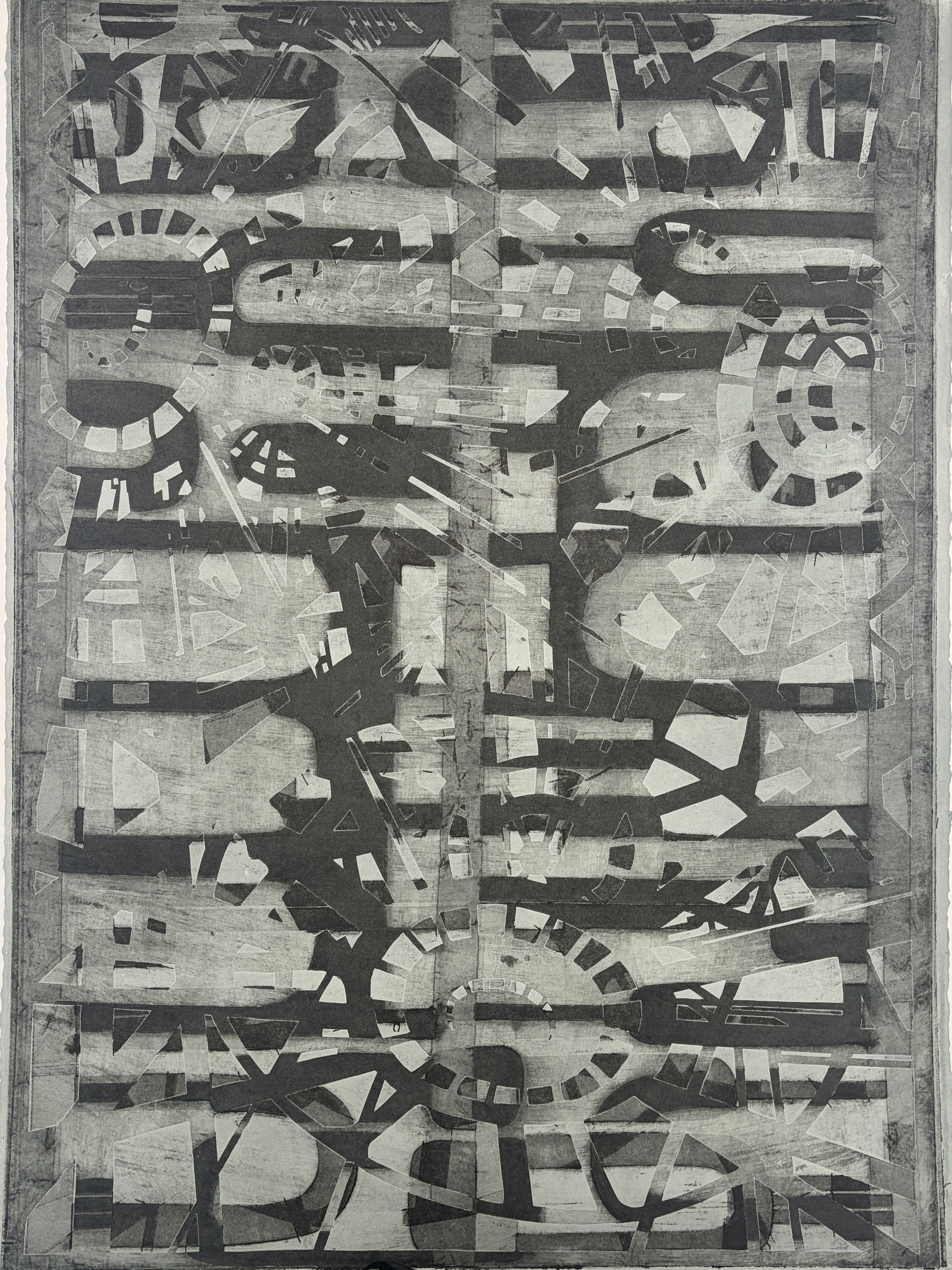Evidence series collagraph by Janis Sweeney