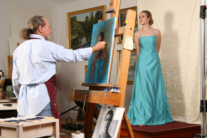 At work in the studio