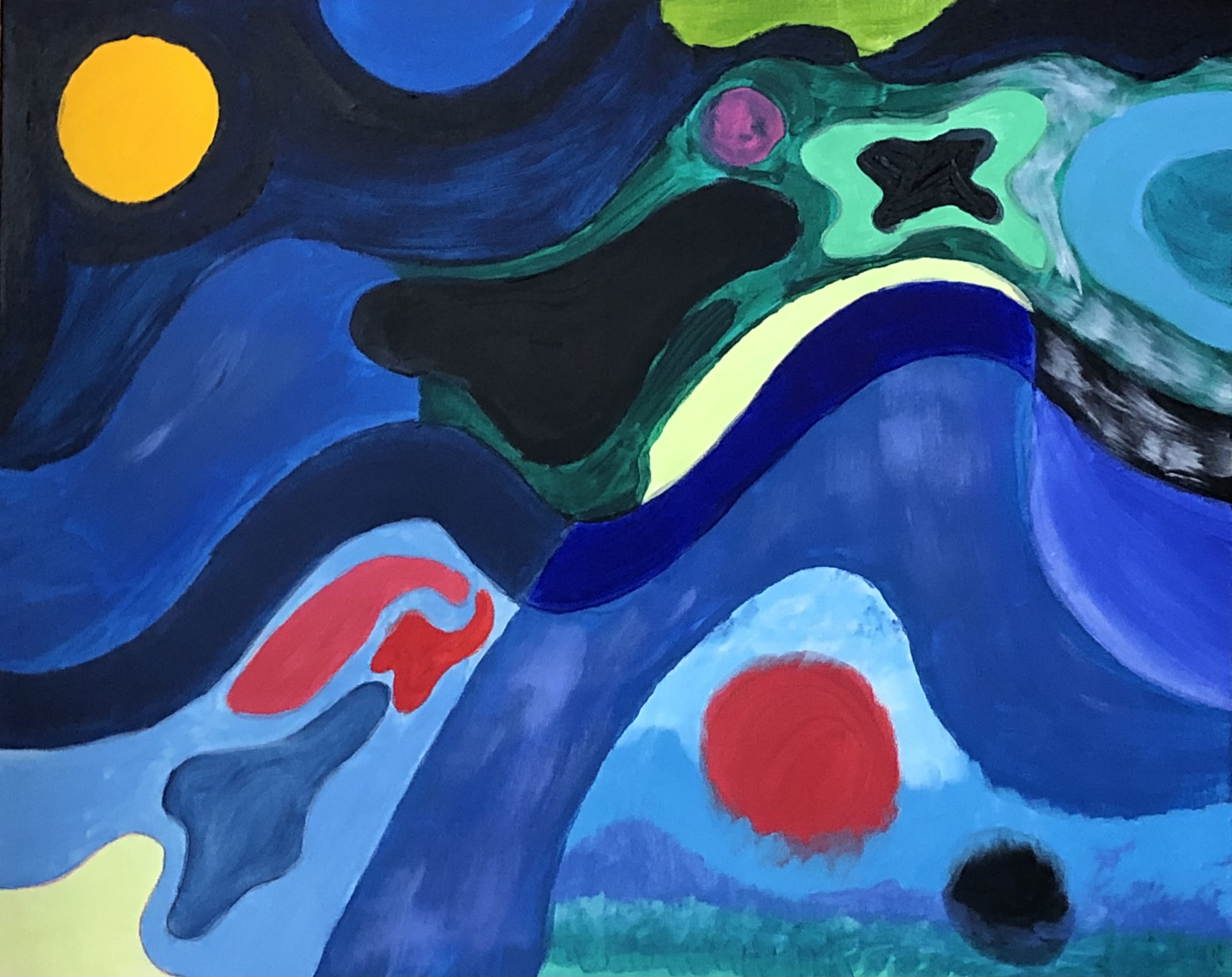Abstract acrylic painting