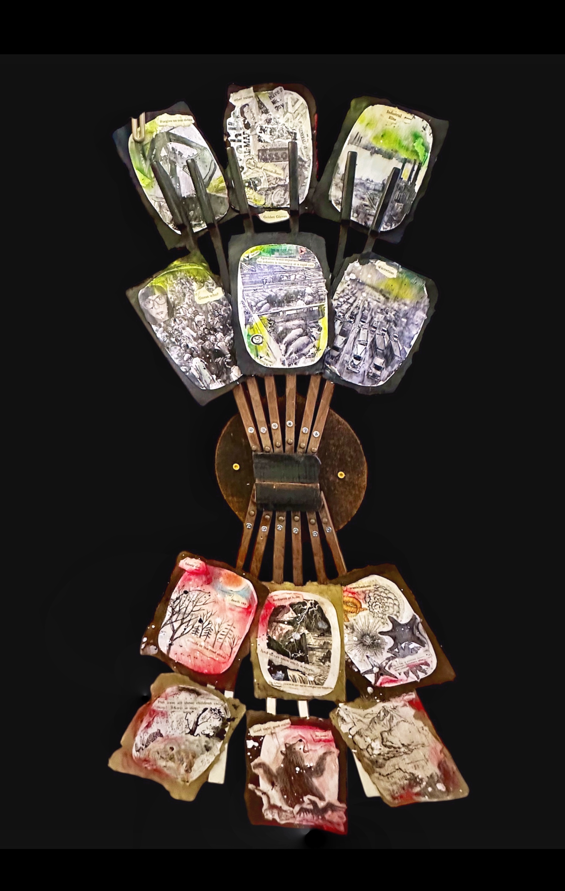 One element from the Seething Planet Phase of Cat 6. It includes collages of the causes and worst case results.