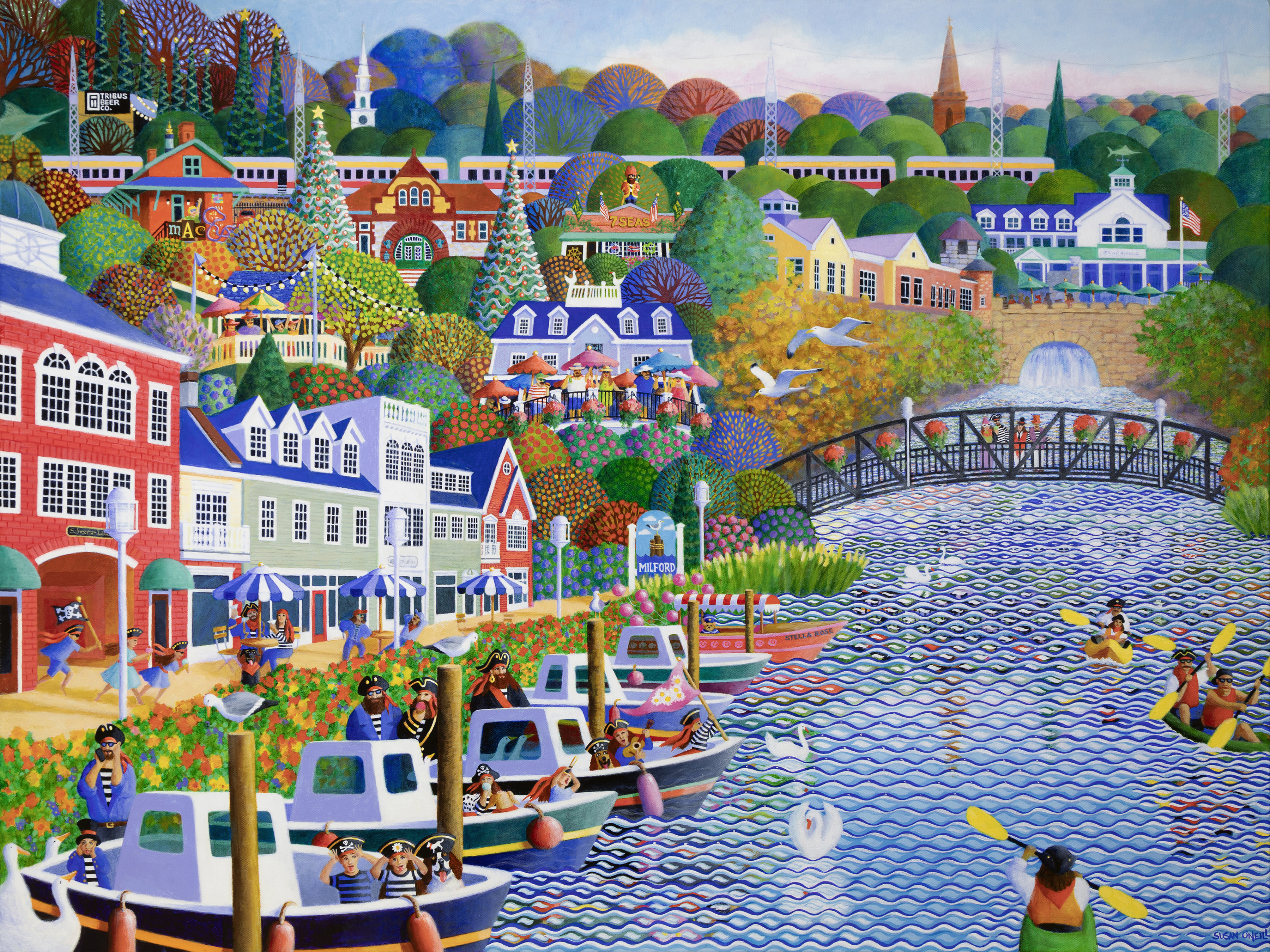 "That's Milford" Milford, Connecticut, acrylic on gallery wrapped canvas, 2026