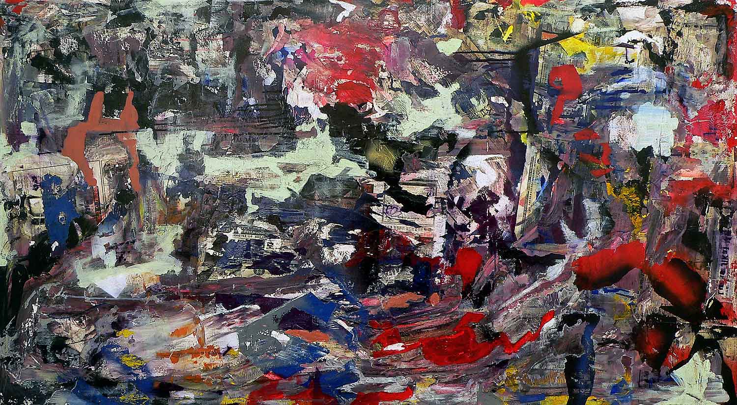 blues connotation - 120 x 216 cm - acrylic and collage on canvas - 2009 blues connotation - 120 x 216 cm - acrylic and collage on canvas - 2009