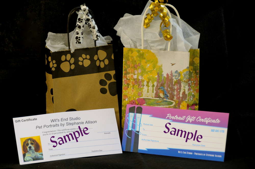 Gift Certificates wits end studio gift certificates