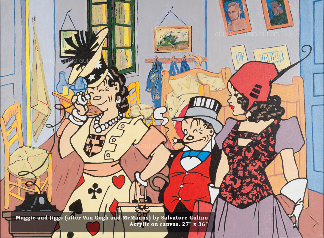 Maggie and Jiggs (after Van Gogh and McManus) by Salvatore Gulino