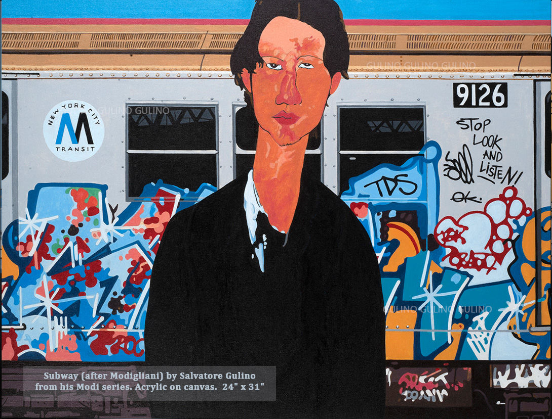 Subway (after Modigliani)