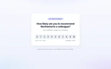 Customer Feedback NPS Survey
