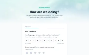 NPS and CSAT Feedback Survey