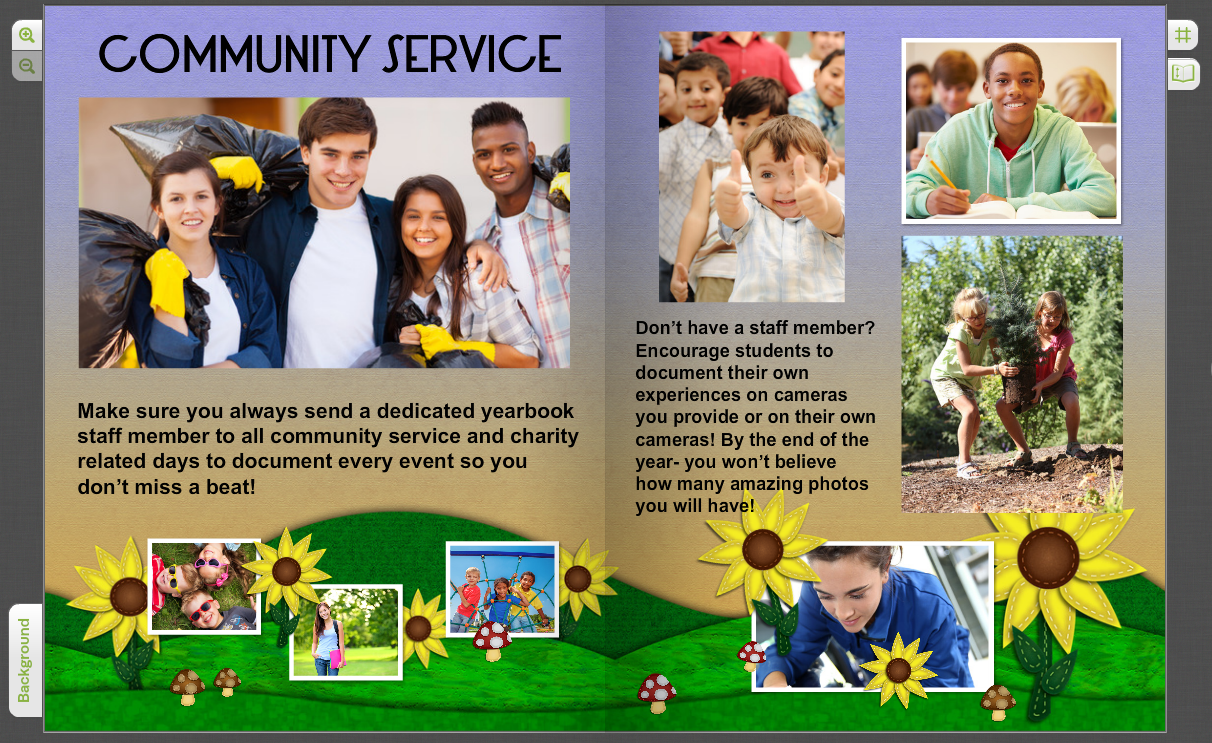 giving back use your yearbook to showcase community service