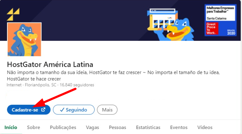 Como se cadastrar numa empresa no Linkedin