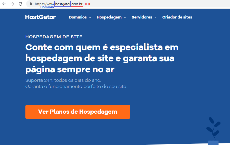 TLD e domínio HostGator