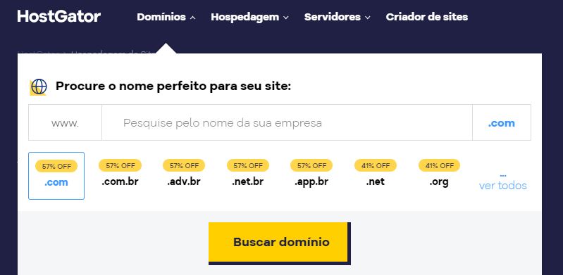 Registro de domínio