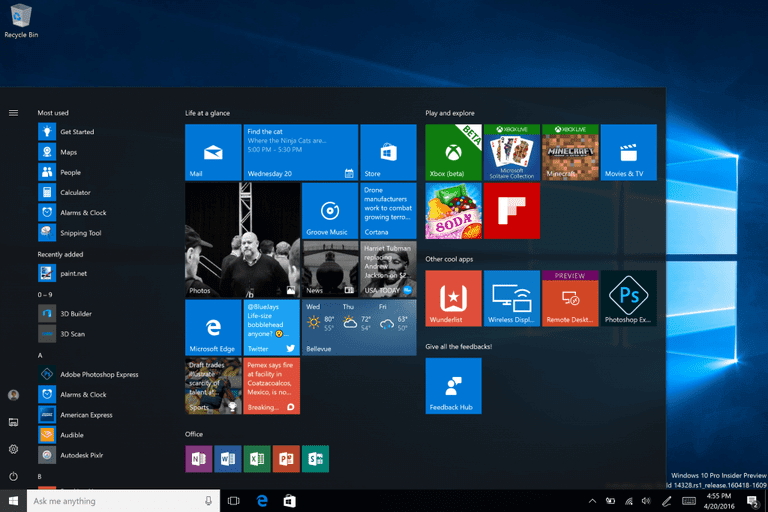 Microsoft Windows Interface