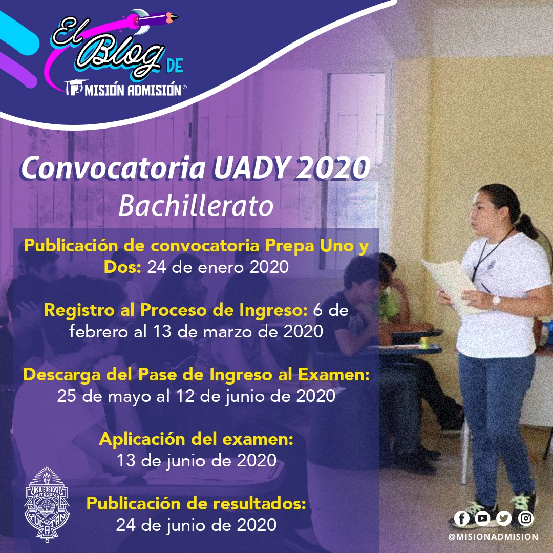 Resumen Convocatoria Licenciaturas UADY 2020