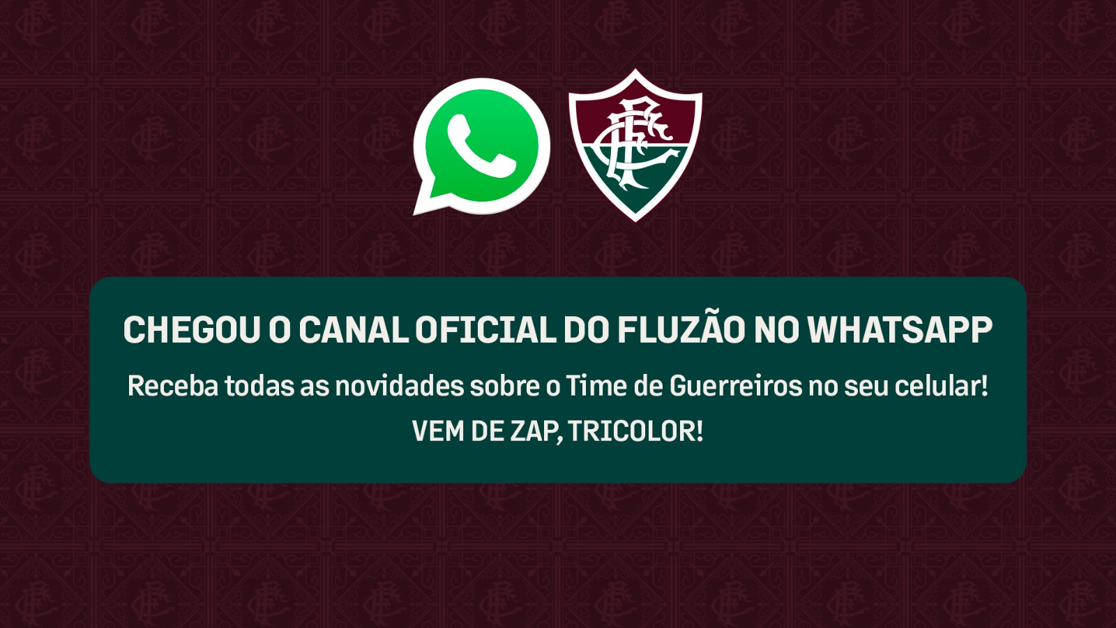 Fluminense lança canal oficial no WhatsApp — Fluminense Football Club