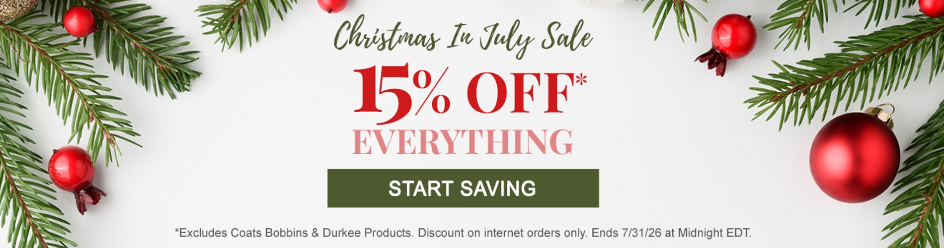 Christmas In July Sale