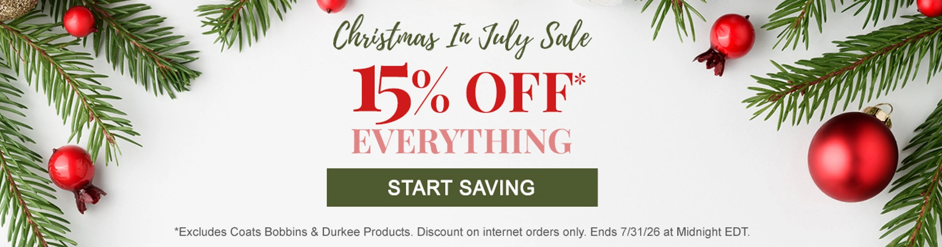 Christmas In July Sale