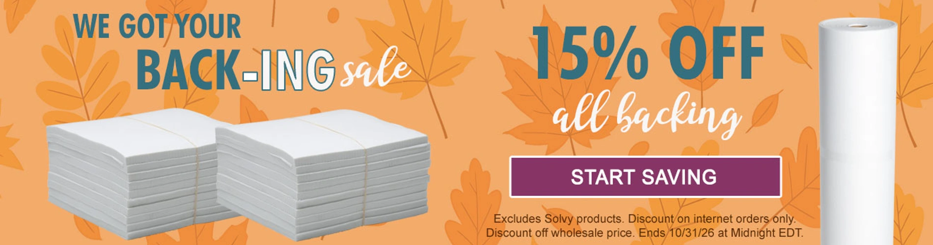 We Got Your Back-ing Sale