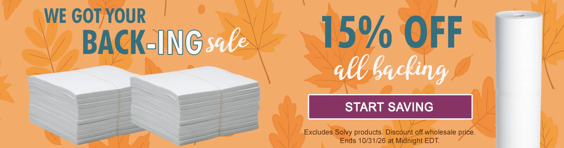 We Got Your Back-ing Sale
