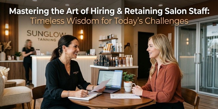 Interview in tanning salon