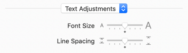 Adjust font size and line spacing