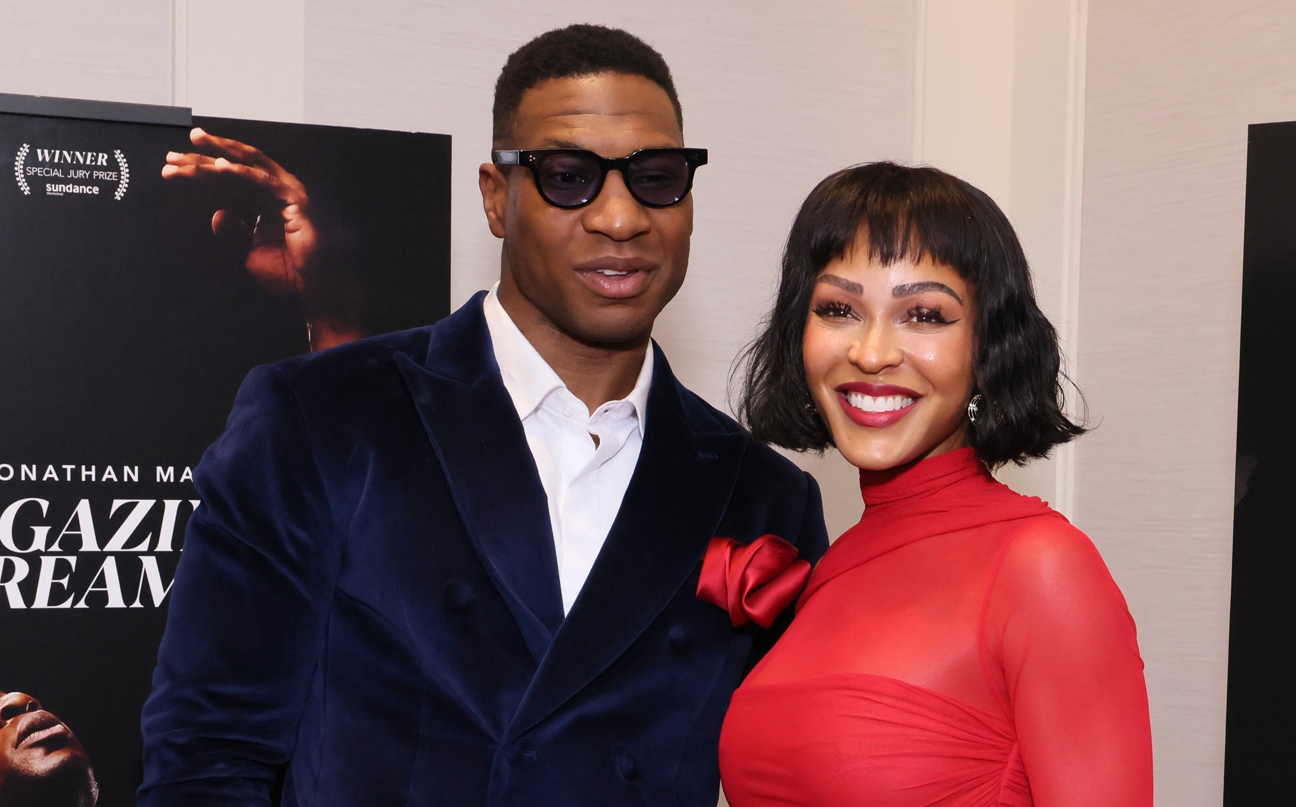 Jonathan Majors and Meagan Good attend the Special Screening of “Magazine Dreams” at The London Hotel on March 17, 2025 in Los Angeles, California. Photo: Getty Images Rodin Eckenroth