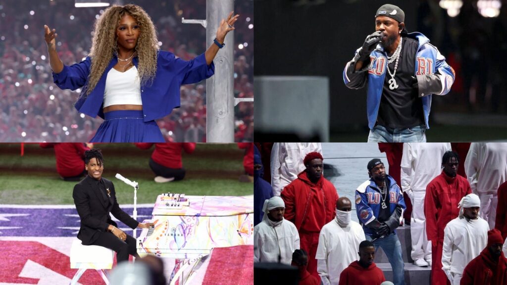 The Messy Story Behind Serena Williams Crip Walking At The Super Bowl, The Symbolism Of Kendrick Lamar’s Halftime Show Performance, Jon Batiste’s Emotional Super Bowl Tribute To His Wife, Spike Lee Explains Kendrick Lamar’s ‘40 Acres and a Mule’ Line And More