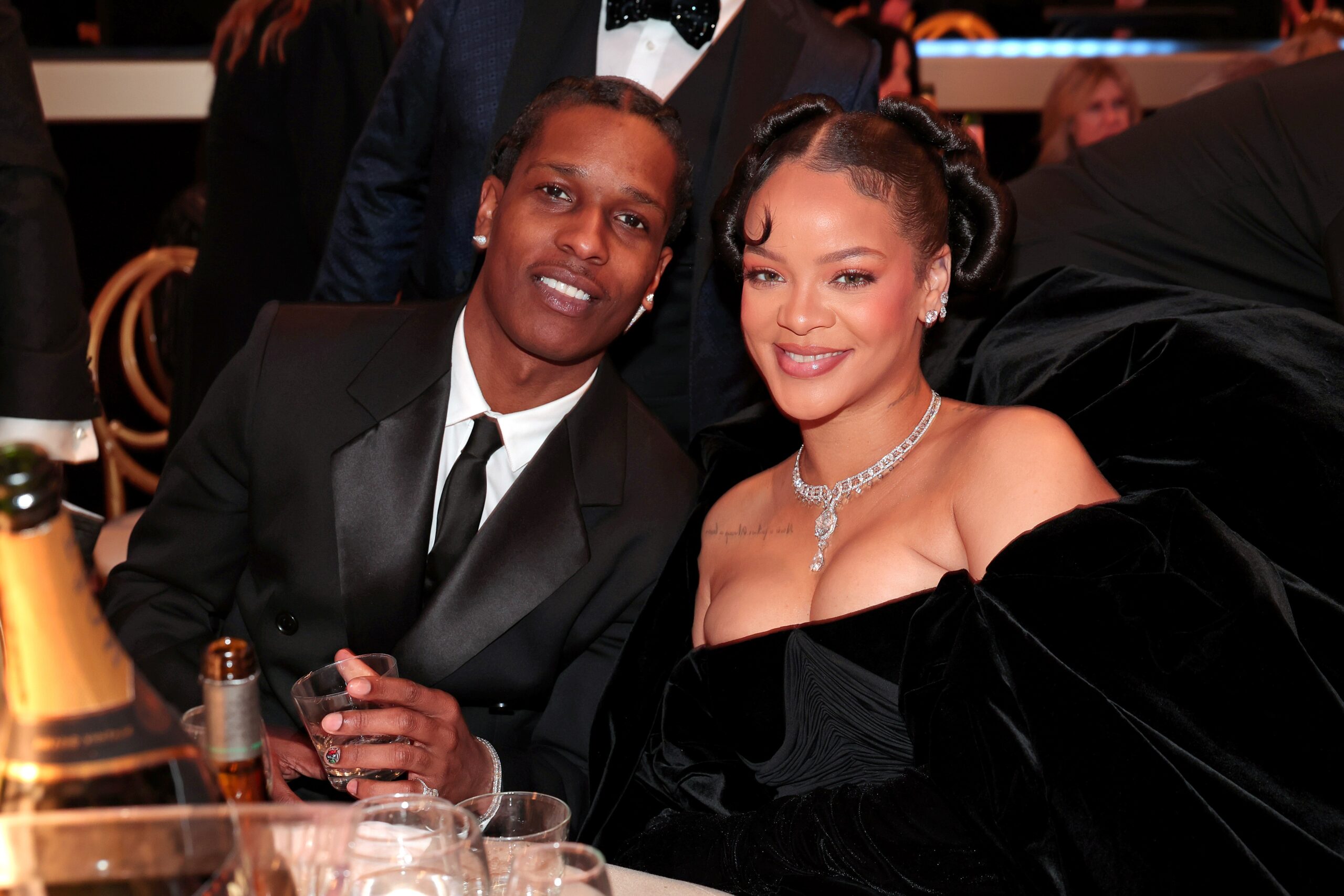 A$AP Rocky and Rihanna attend the 80th Annual Golden Globe Awards held at the Beverly Hilton Hotel on January 10, 2023 in Beverly Hills, California. Photo: Getty Images Christopher Polk/NBC
