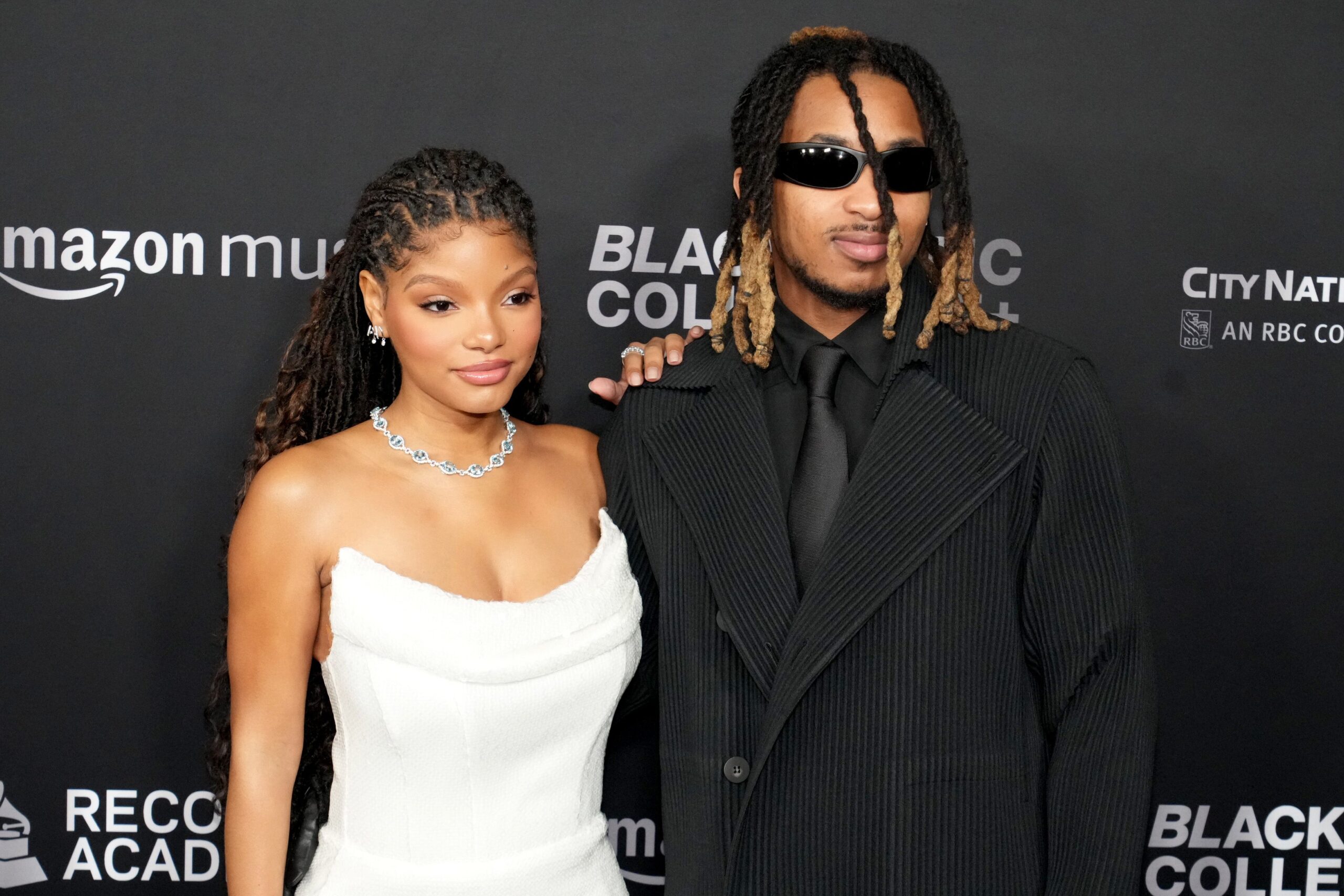 Halle Bailey and DDG attend the 2024 Recording Academy Honors presented by The Black Music Collective at Fairmont Century Plaza on February 01, 2024 in Los Angeles, California. Photo: Getty Images Jeff Kravitz/FilmMagic