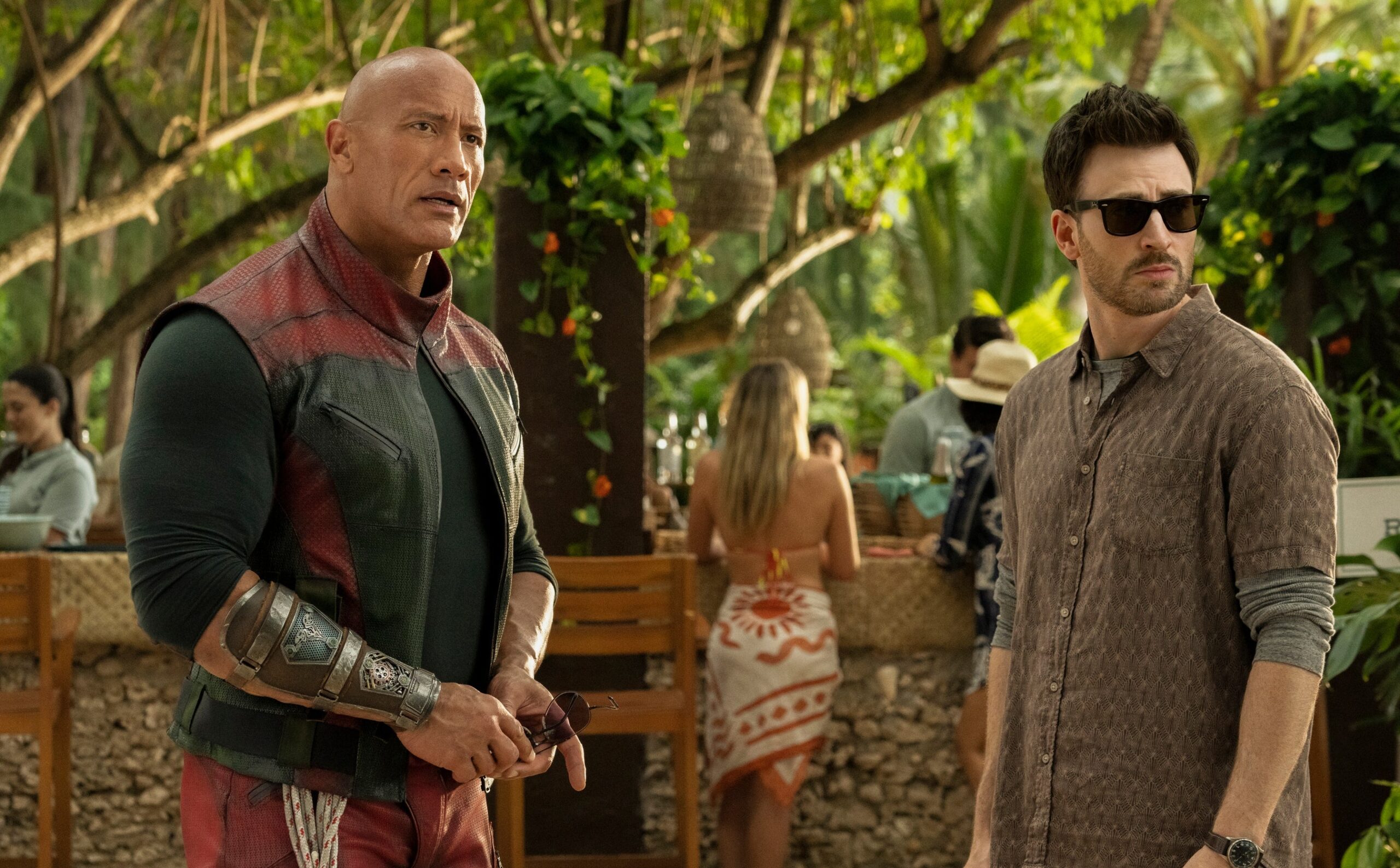 Dwayne Johnson and Chris Evans star in “Red One.” Photo: Karen Neal/Prime