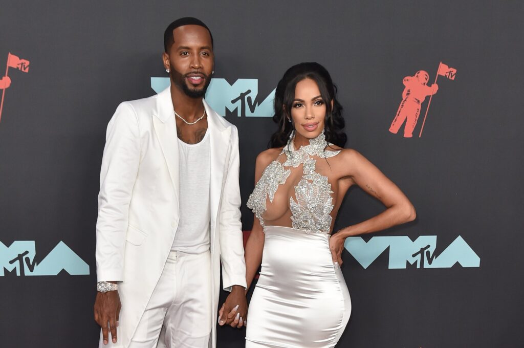 WATCH: Erica Mena Shockingly Attacks Safaree In Front of Their Children In Security Footage