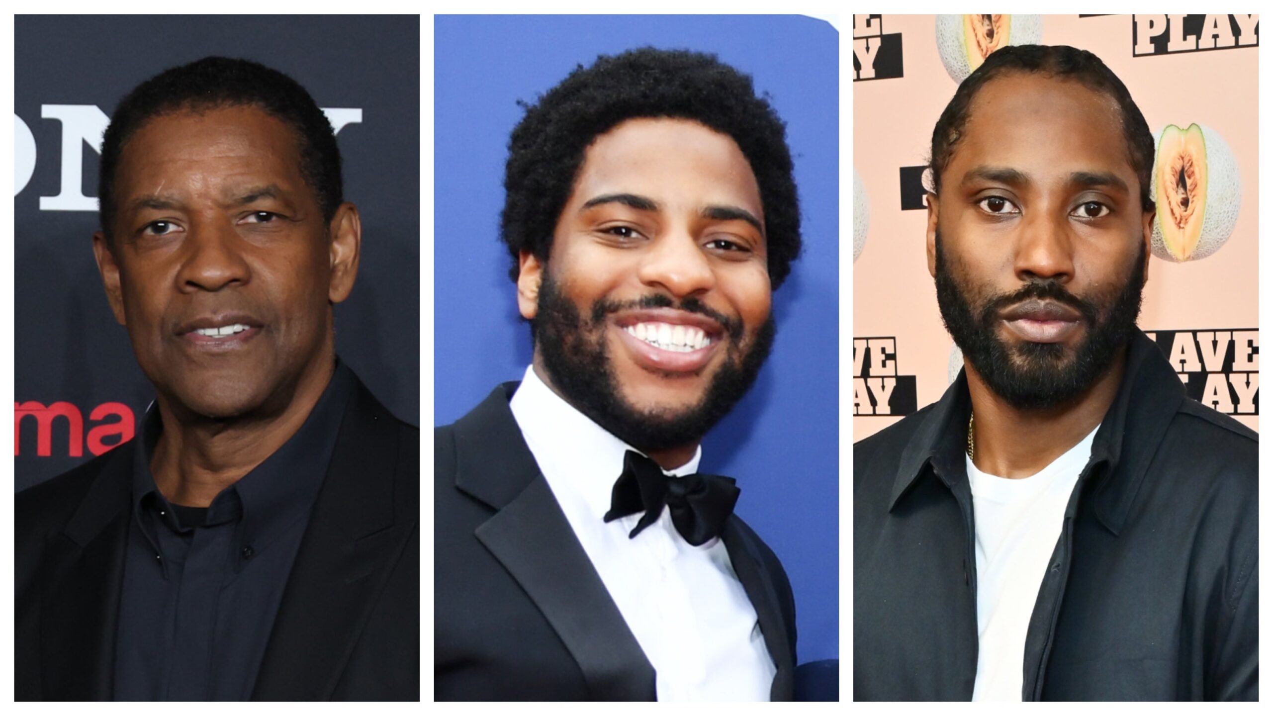 Denzel Washington, left; son Malcolm and John David. Photo: Getty Images Eric Charbonneau for Sony Pictures; Amy Sussman for WarnerMedia; Jed Cullen/Dave Benett