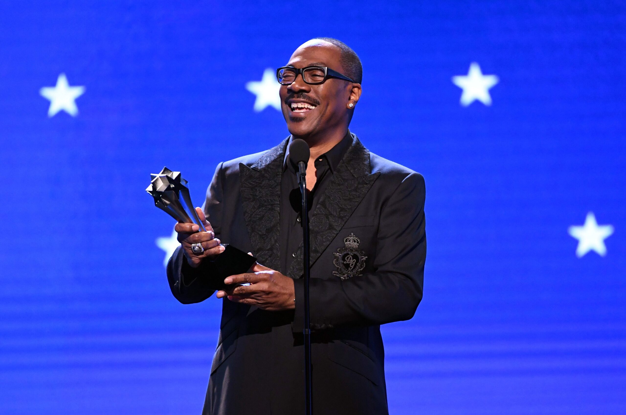 Eddie Murphy accepts the Lifetime Achievement Award onstage during the 25th Annual Critics’ Choice Awards at Barker Hangar on January 12, 2020 in Santa Monica, California. (Photo by Kevin Winter/Getty Images for Critics Choice Association) Photo: Getty Images Kevin Winter