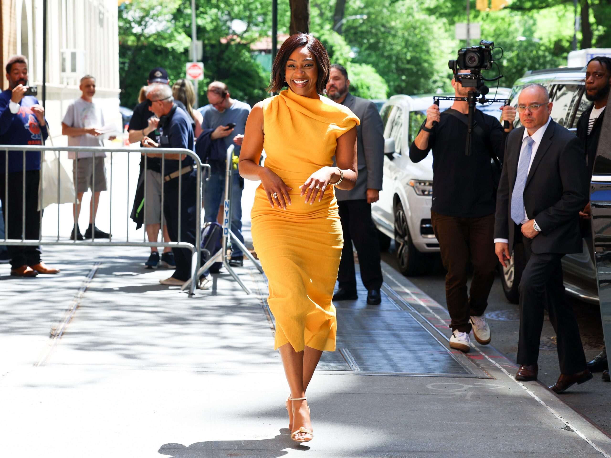 NEW YORK, NY - MAY 07: Tiffany Haddish is seen leaving TV show, “The View” on May 07, 2024 in New York City. Photo: Getty Images Jason Howard/Bauer-Griffin