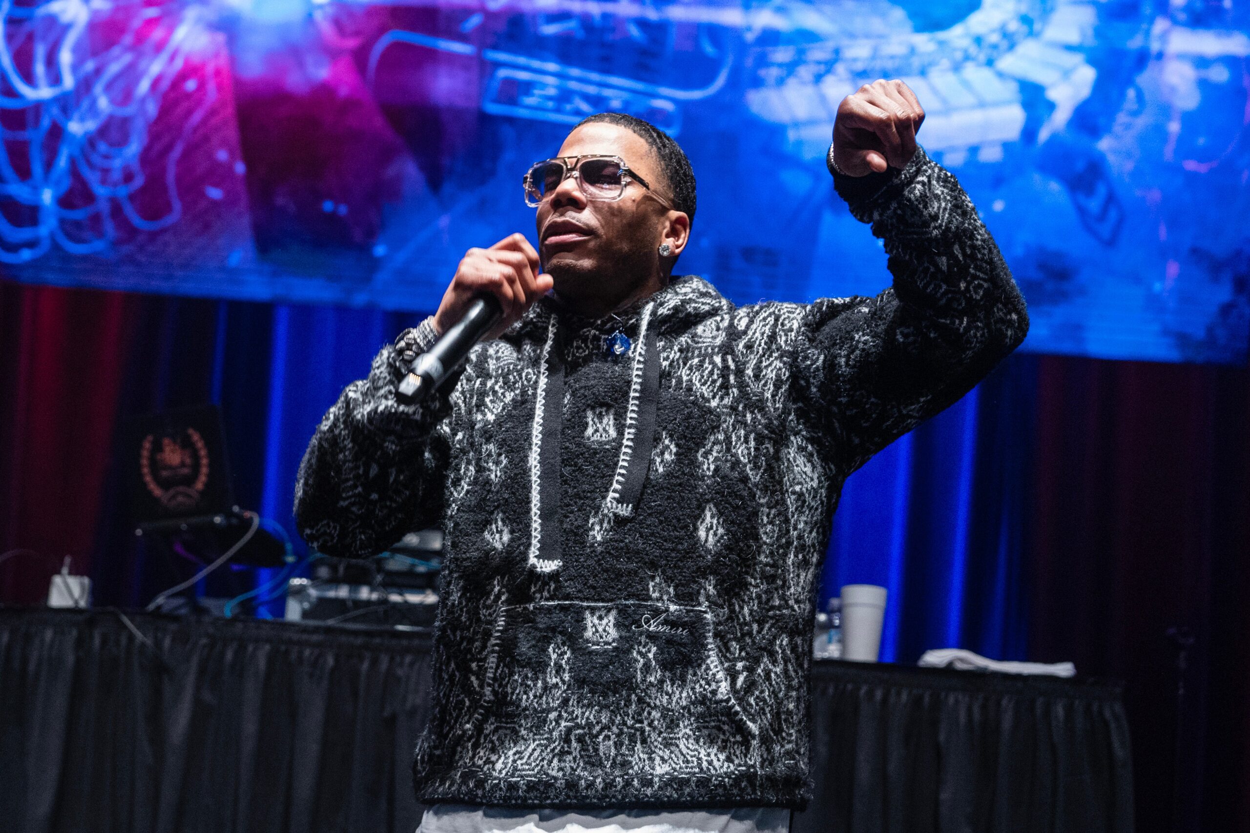 NEW ORLEANS, LOUISIANA - FEBRUARY 03: Nelly performs at Shorty Gras at Mardi Gras World on February 03, 2024 in New Orleans, Louisiana. Photo: Getty Images Erika Goldring