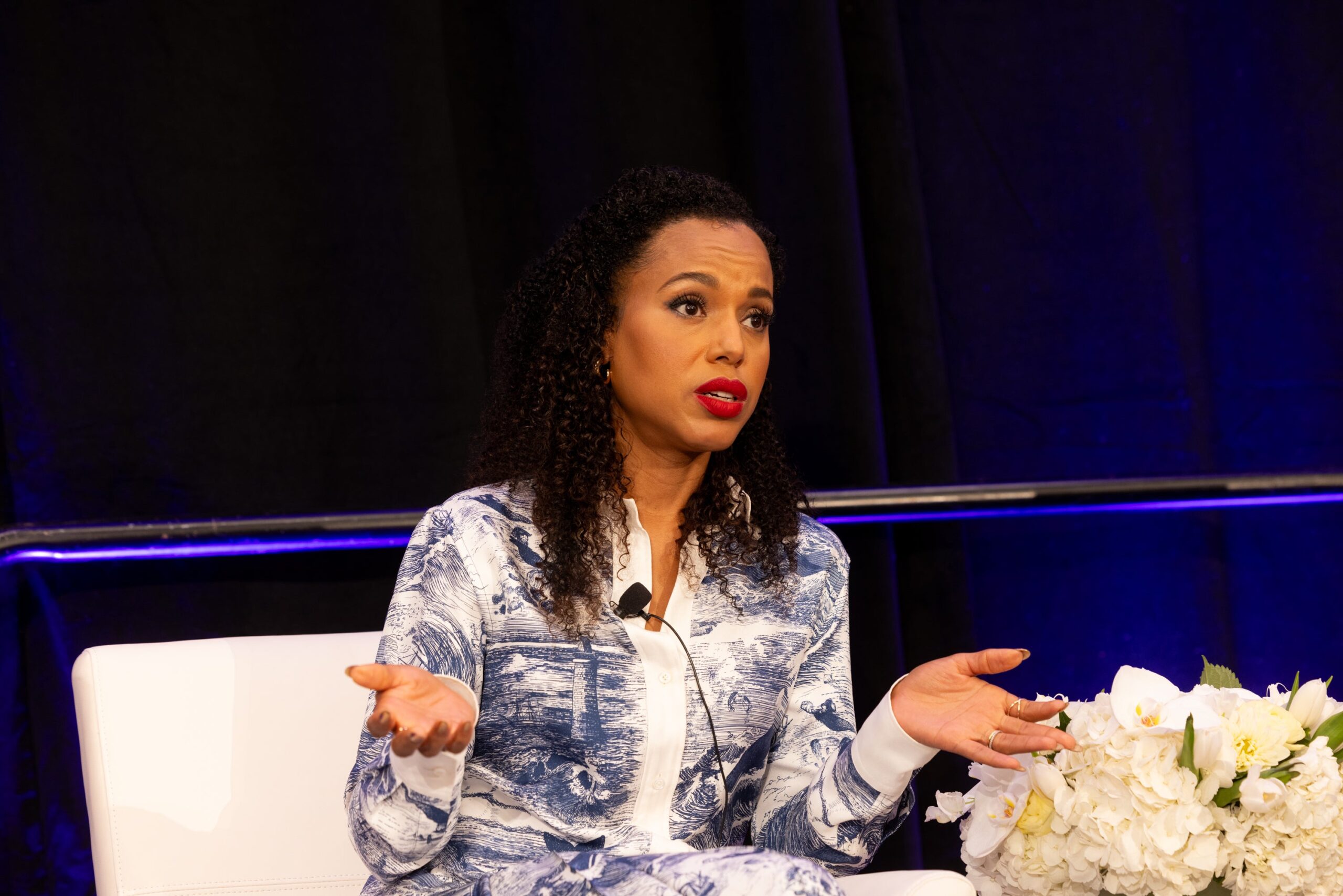 WASHINGTON, DC - SEPTEMBER 22: Actress Kerry Washington speaks during the Black Women’s Agenda Inc.’s 46th Annual Symposium Town Hall at the Renaissance Hotel on September 22, 2023 in Washington, DC. Photo: Getty Images Monica Morgan/WireImage
