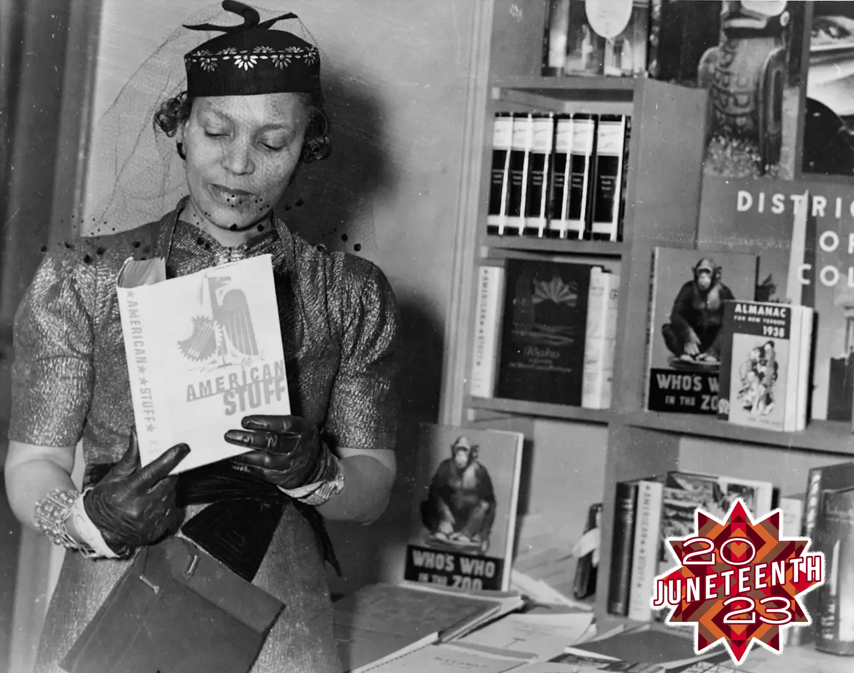 Author Zora Neale Hurston (1891-1960) at a book fair, New York, New York, circa 1937. Photo: Getty Images Photo Quest