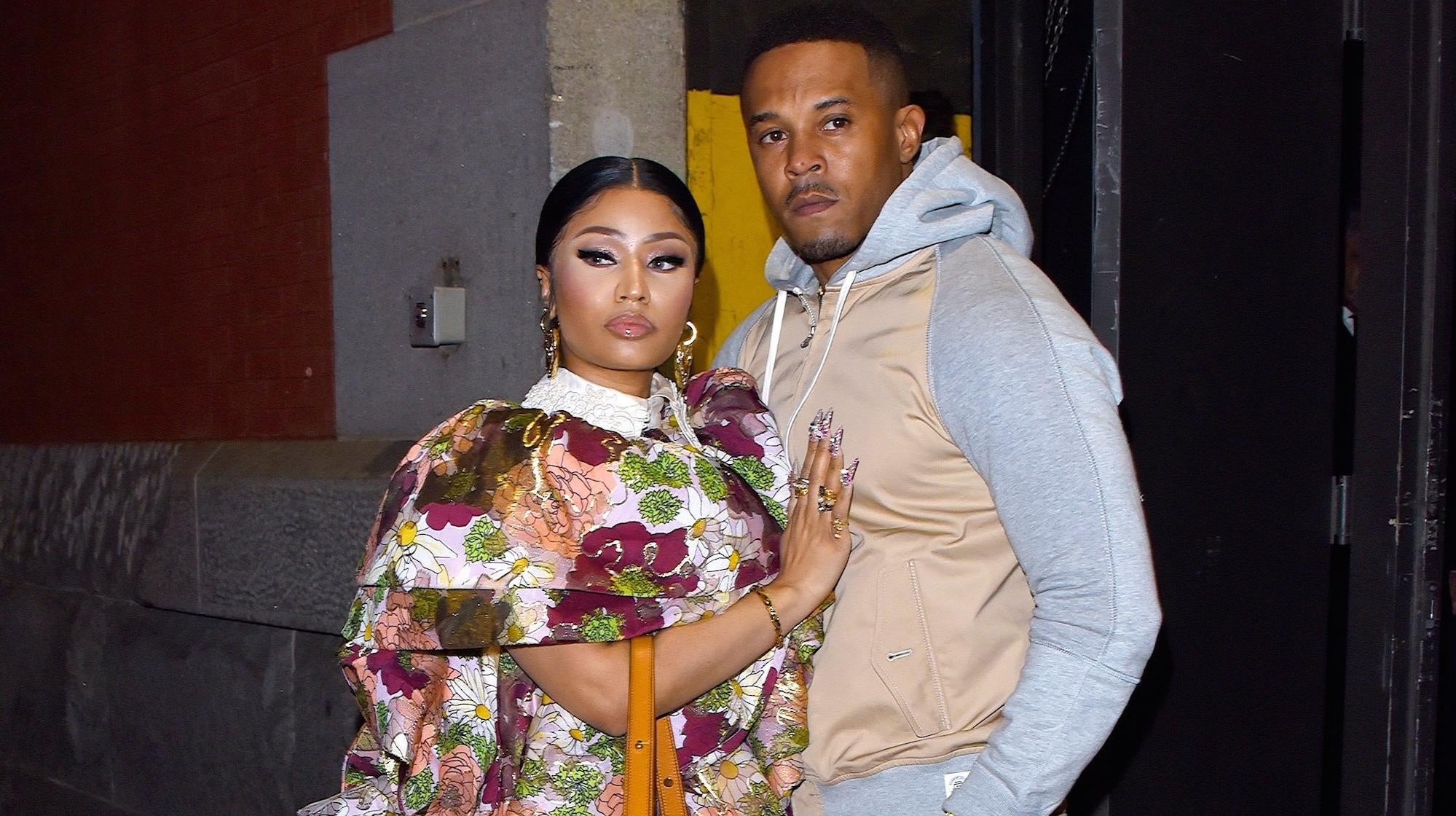 Nicki Minaj and husband Kenneth Petty seen at a Marc Jacobs NYFW event on February 12, 2020 in New York City. Photo: Getty Images Robert Kamau/GC Images