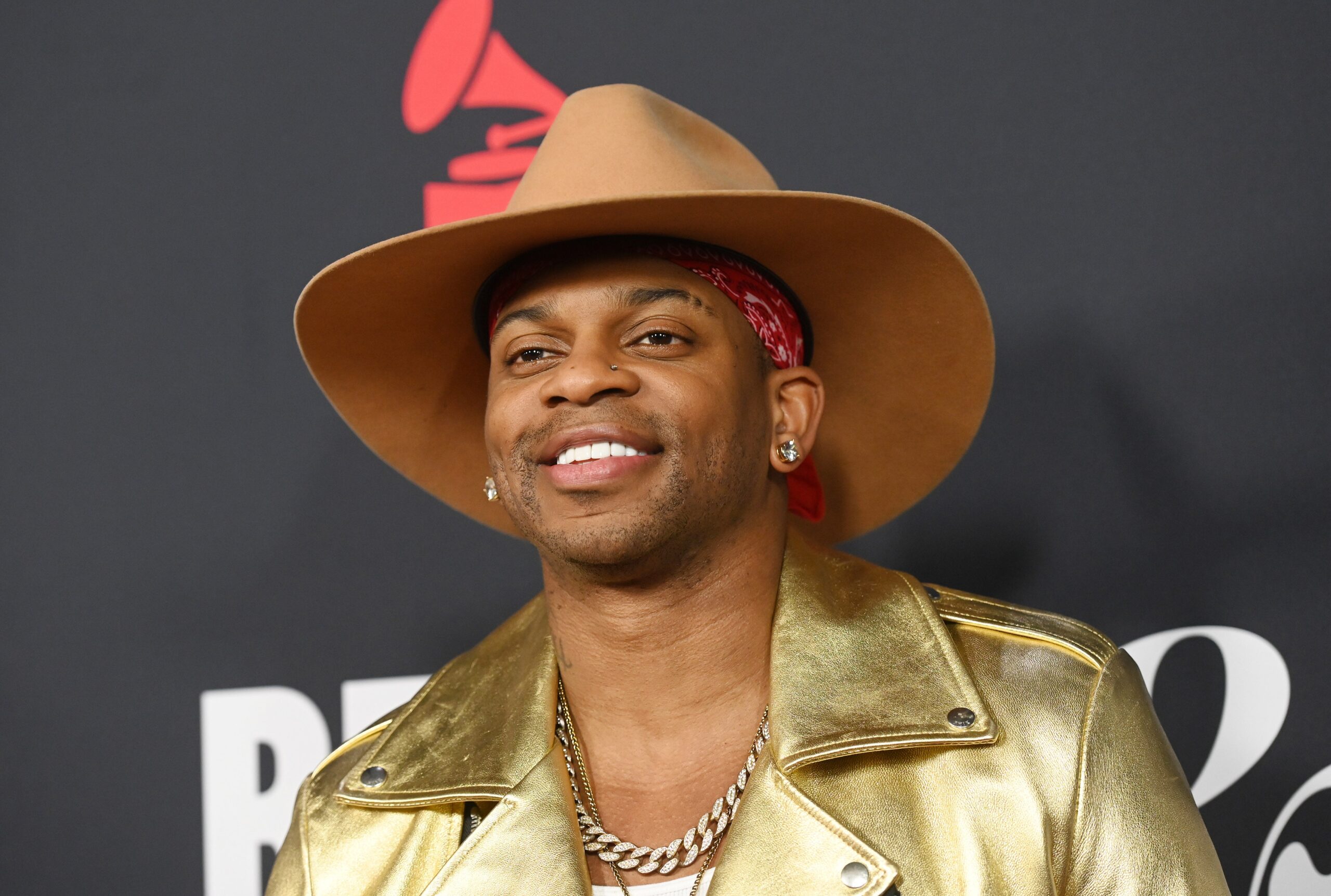 Jimmie Allen at the 2023 MusiCares Persons Of The Year Gala on February 3, 2023 in Los Angeles, California. Photo: Getty Images Gilbert Flores/Variety