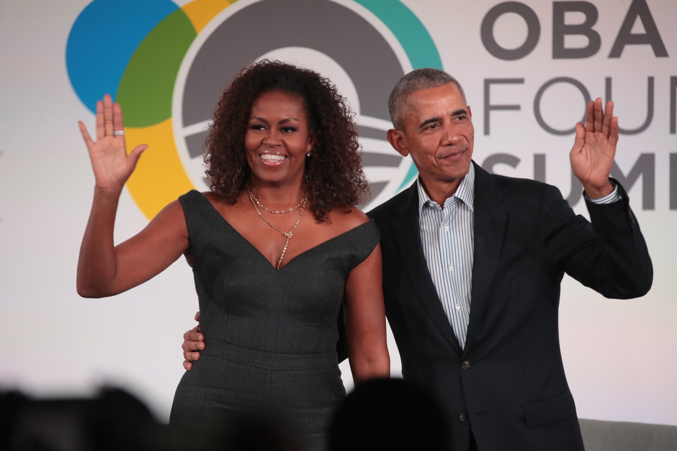 Former President Barack Obama and his wife Michelle close the Obama Foundation Summit on October 29, 2019 in Chicago, Illinois. Photo: Getty Images Scott Olson