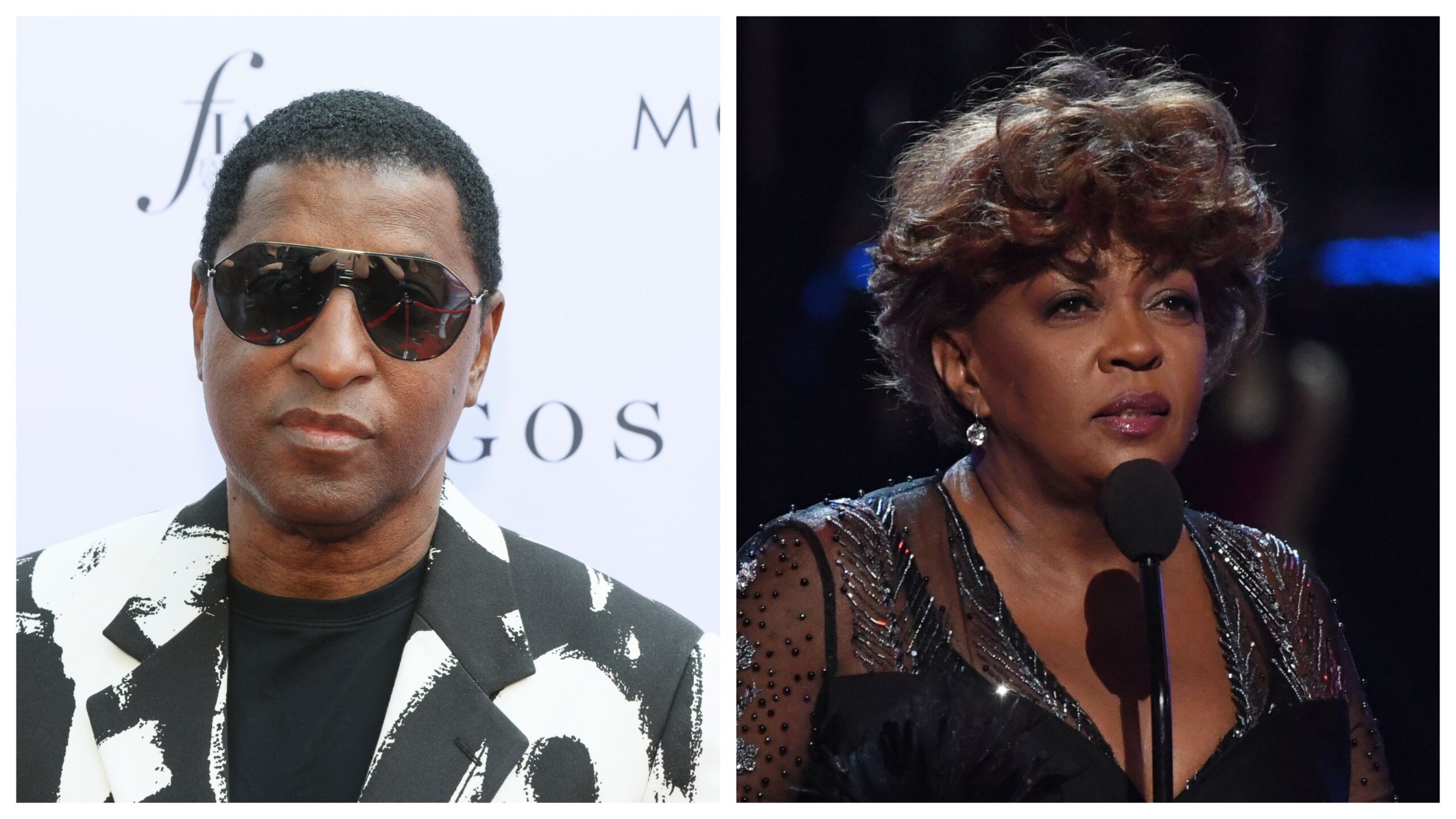 Kenny “Babyface” Edmonds, left; Anita Baker. Photo: Getty Images Rodin Eckenroth/WireImage; Valerie MACON/AFP
