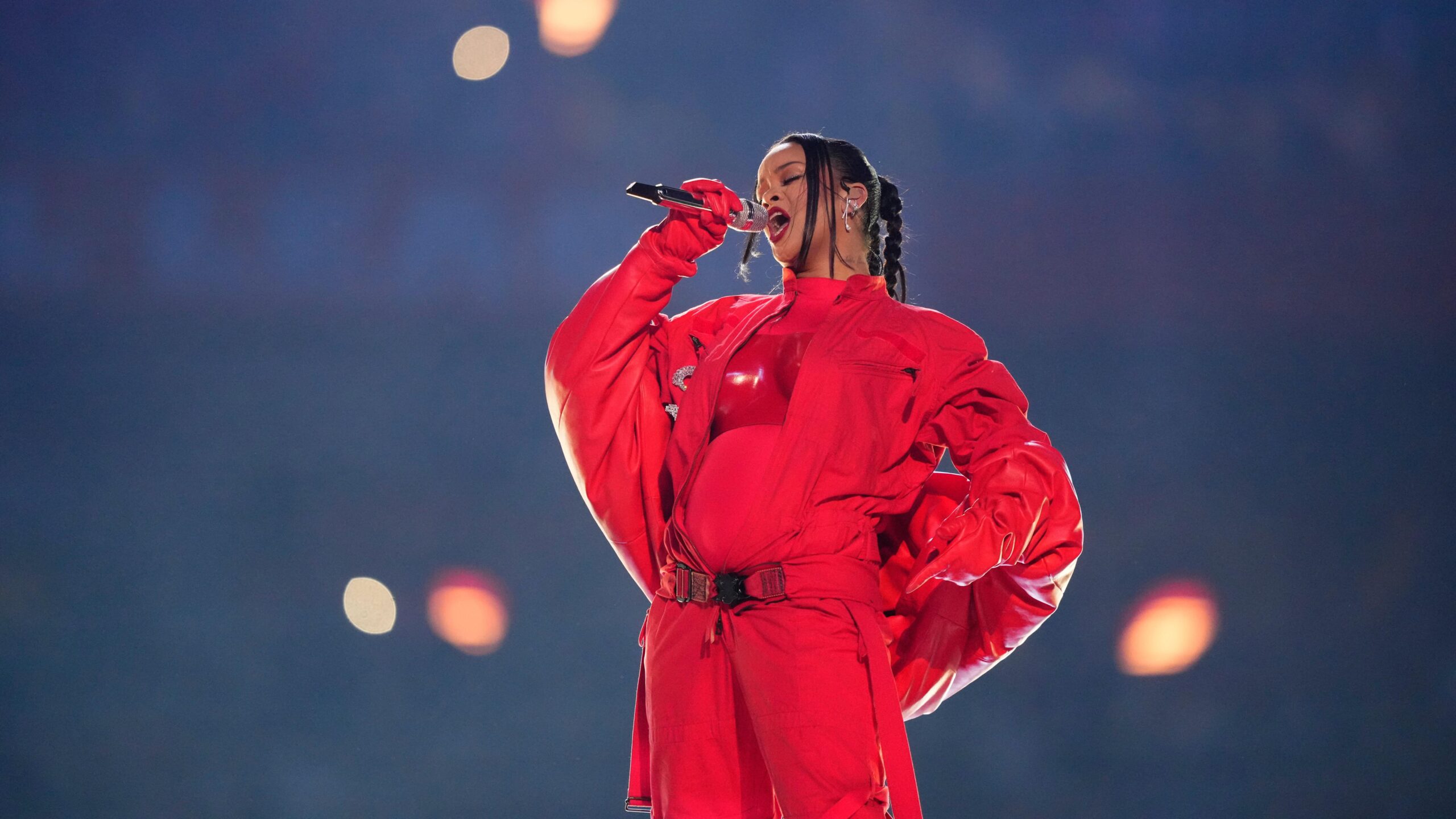 Rihanna performs during the halftime show at the NFL Super Bowl 57 football game between the Kansas City Chiefs and the Philadelphia Eagles, Sunday, Feb. 12, 2023, in Glendale, Ariz. Photo: AP Matt Slocum