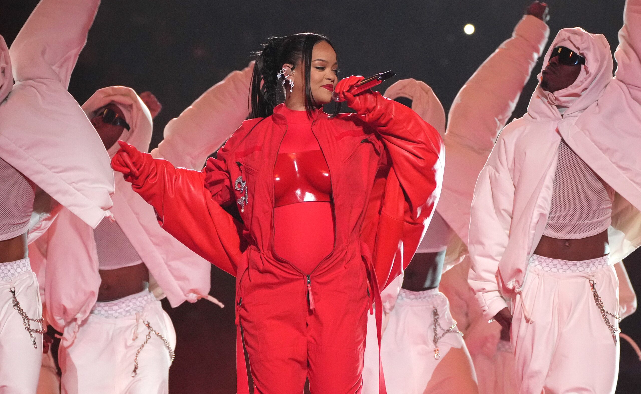 Rihanna performs during Apple Music Super Bowl LVII Halftime Show at State Farm Stadium on February 12, 2023 in Glendale, Arizona. Photo: Getty Images Kevin Mazur for Roc Nation