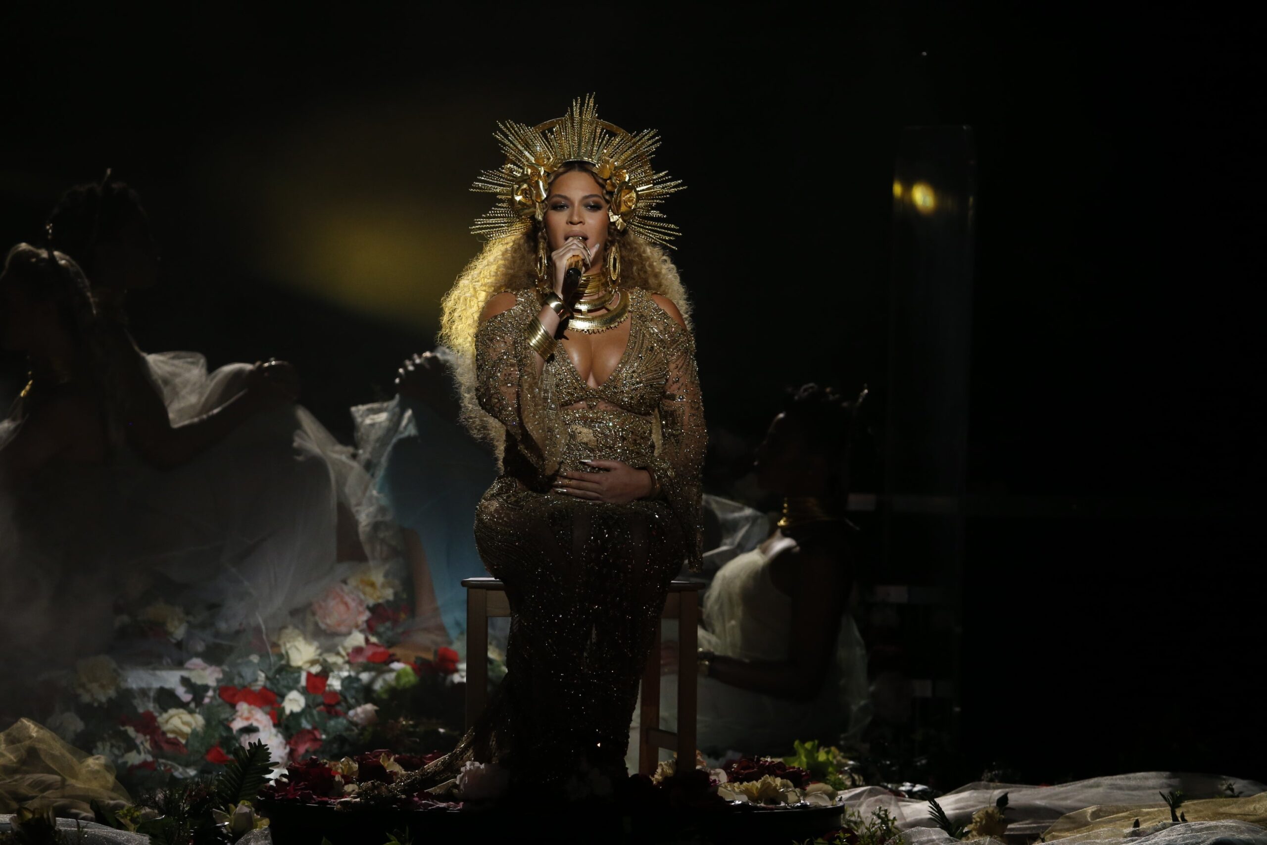 Beyonce performs during THE 59TH ANNUAL GRAMMY AWARDS, broadcast live from the STAPLES Center in Los Angeles. Photo: Getty Images CBS Photo Archive